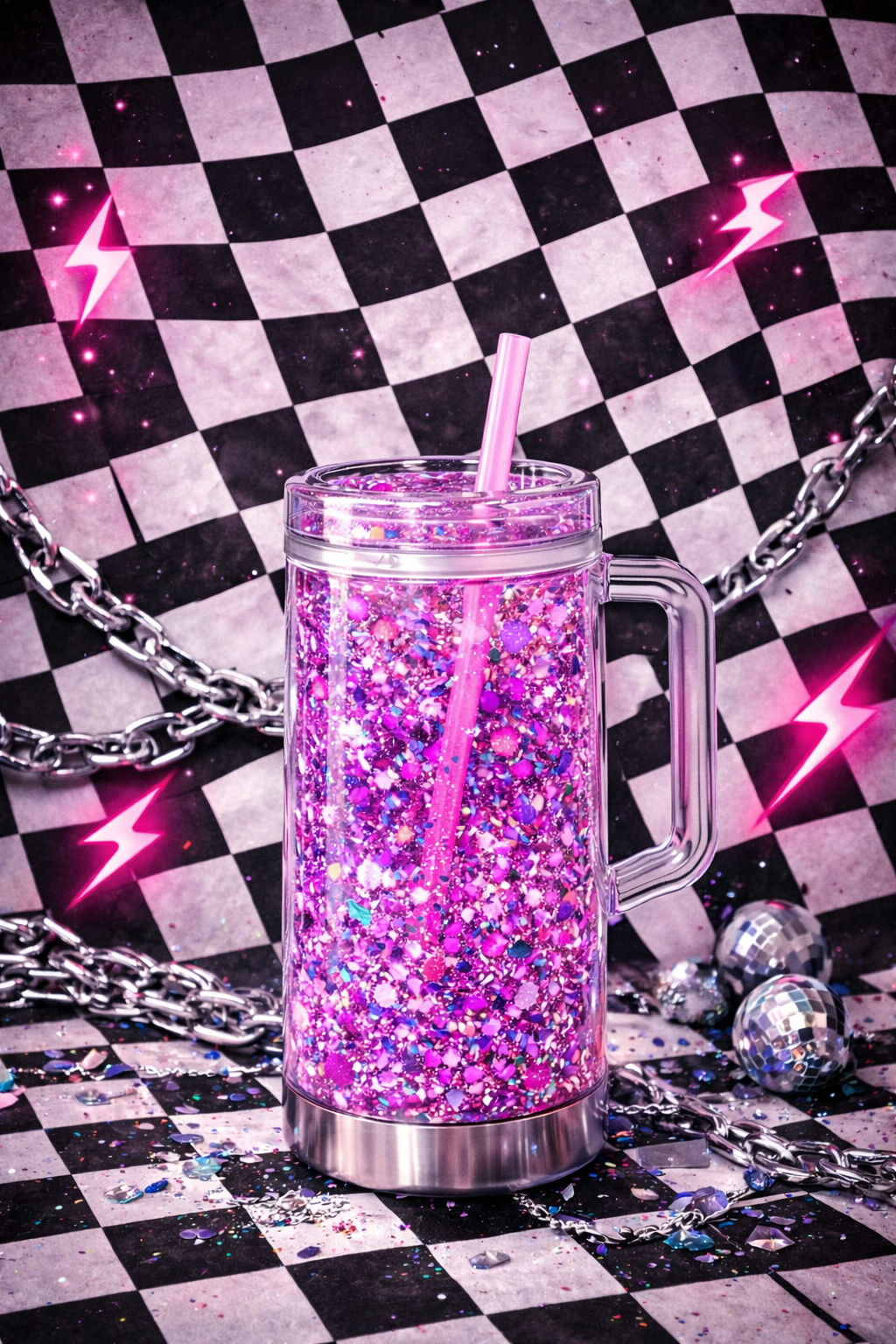 40oz Glitter sippers